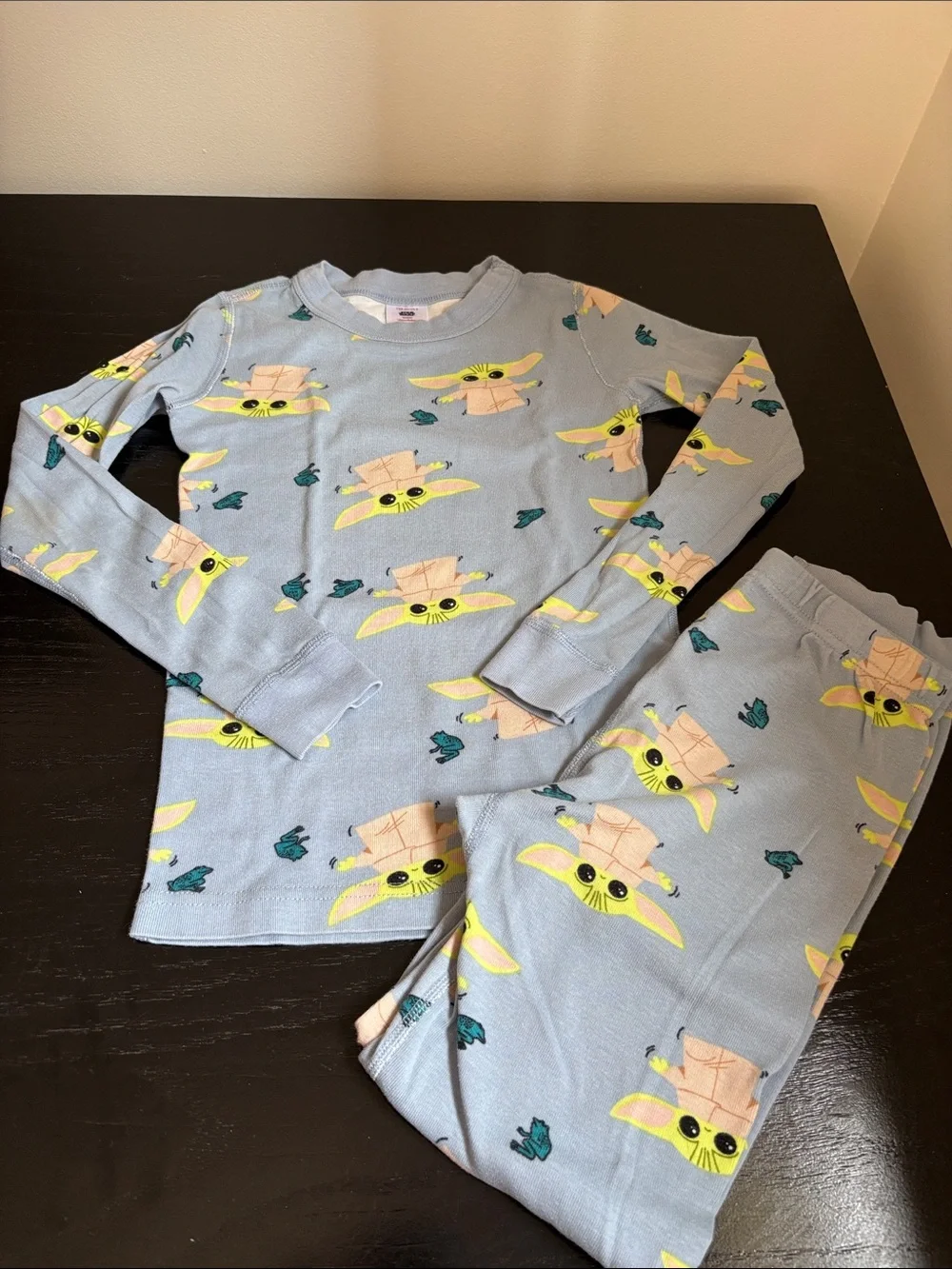 Hanna Andersson Star Wars Mandalorian Grogu Organic Cotton Pajama Set Sz 8 / 130